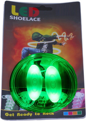 

DERMEIDA ™ Light Up Neon LED Shoelaces Flash Party Disco Glow Shoe Laces Shoe Care Strings Shoe Lace(Green Set of 2)