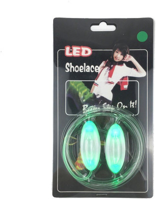 

DERMEIDA ® LED Light Up Shoelaces with Multicolor Flashing Led Shoe laces for Night Party Hip-hop Dancing Cycling Hiking Skatin Shoe Lace(Green Set of 2)