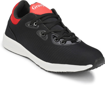 

Groofer Black Sports Running Shoes For Men(Black