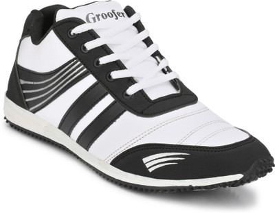 

Groofer Black & White Sports Outdoors For Men(White, Black