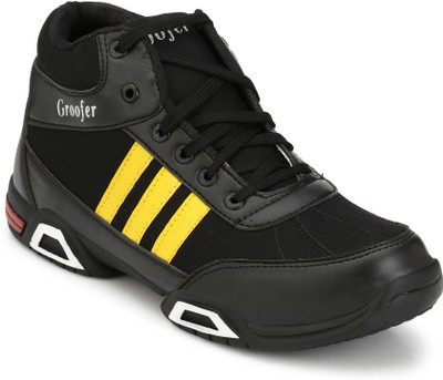 

Groofer Black and Yellow Casuals For Men(Black, Black & yellow