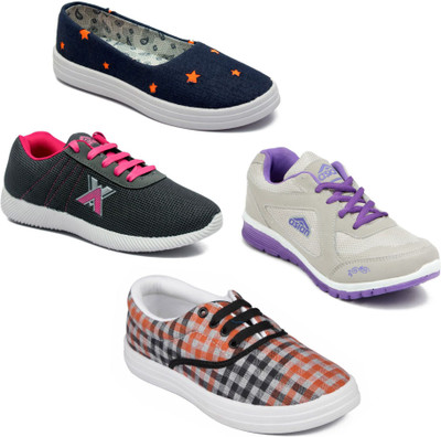 

Asian Women Casual & Running Shoes Combo Pack of 4 Casuals For Women(Multicolor