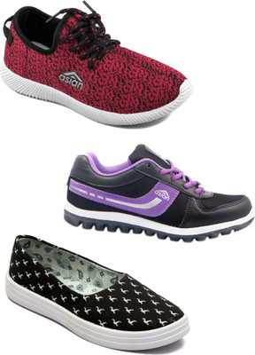 

Asian Women Casual & Running Shoes Combo Pack of 3 Casuals For Women(Multicolor