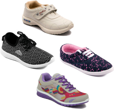 

Asian Women Casual & Running Shoes Combo Pack of 4 Casuals For Women(Multicolor