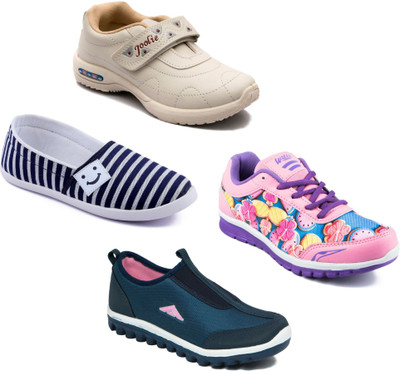 

Asian Women Casual & Running Shoes Combo Pack of 4 Casuals For Women(Multicolor
