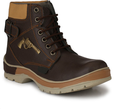 

Style Shoe Premium High Ankle Boots For Men(Brown