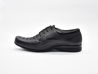 

Reons Lace Up For Men(Black, Stm-009-black