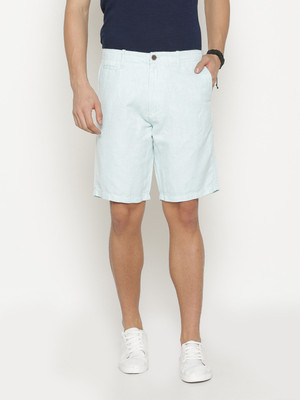 t-base Solid Men Blue Chino Shorts