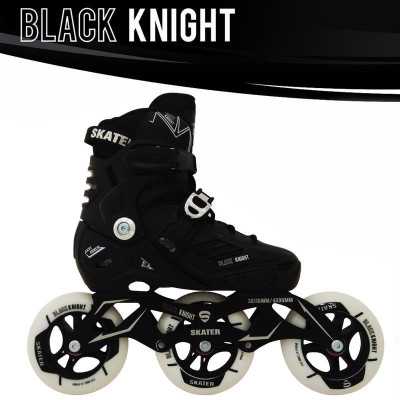 

TRIUMPH SKATES Black knight Adjustable Inline Skate Package (3X110mm) Medium In-line Skates - Size 4-6.5 UK(Black)