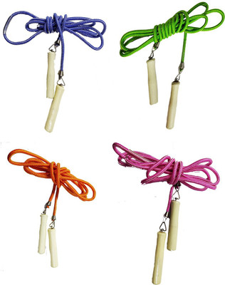 

Emob Speed Jump Skipping Rope with Wooden Handle Outdoor Indoor Toy for Fitness and Exercise Freestyle Skipping Rope(Multicolor, Length: 295 cm)