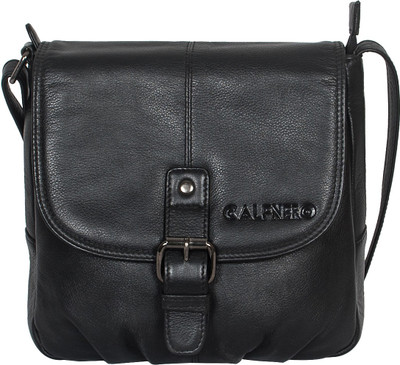 

Calfnero Women Casual Black Genuine Leather Sling Bag