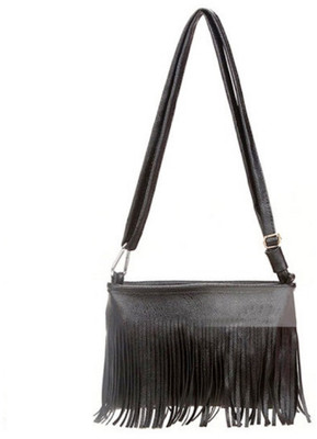 

QD Women Casual Black PU Shoulder Bag