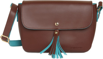 

Kanvas Katha Women Casual Brown PU Sling Bag