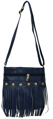 

Adorsy Girls Casual Blue Leatherette Sling Bag