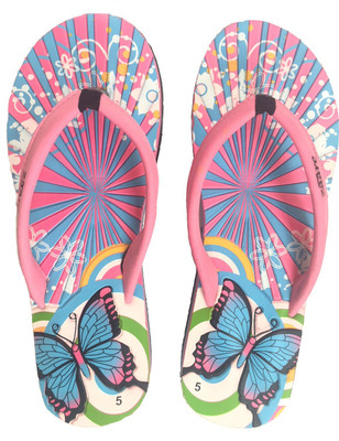 

zaare Butterfly Flip Flops, Pink
