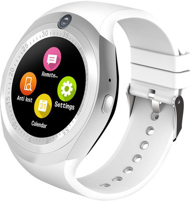 

Life Like Y1S CAMERA BLUETOOTH WITH SIM & TF CARD SLOT WHITE Smartwatch(White Strap REGULAR)