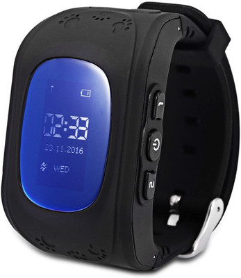 

MOBILE LINK Generic BLACK, English language : Smart Kids Safe Watch SOS Call GPS Location Finder Tracker for Child Girls Anti Lost Remote Monitor Baby Wristwatch PK Q50 T58 BLACK Smartwatch(Black Strap FREE SIZE)