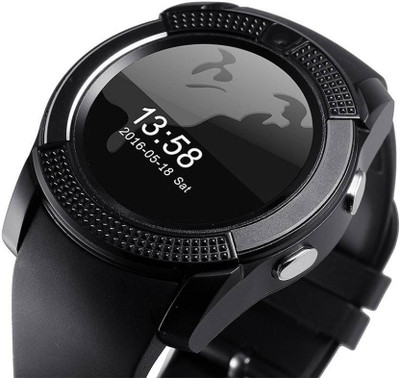 

MOBILE LINK Android SmartPhone Compatible Smartwatch V9 BlacK black Smartwatch (Black Strap Regular) BLACK Smartwatch(Black Strap FREE SIZE)