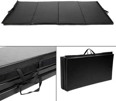 

QUINERGYS ® Jet Black - HPD Yoga Mats Folding Gymnastics Gym Exercise Stretching Black 18 mm Yoga Mat