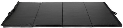 

QUINERGYS ™ Charcoal Black - Greatmats Gym Folding Mat Exercise Cheerleading Tumbling Black 18 mm Yoga Mat