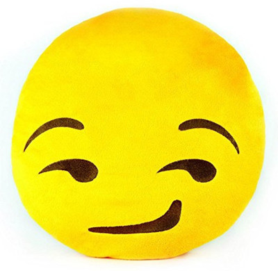 Chords Smirking Smiley Emoticon Stickable Plush Soft Toy Cushion 20CM - 3 cm(Yellow)