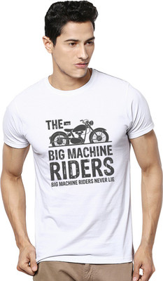 KAVIT HUB Graphic Print Men Round Neck White T-Shirt