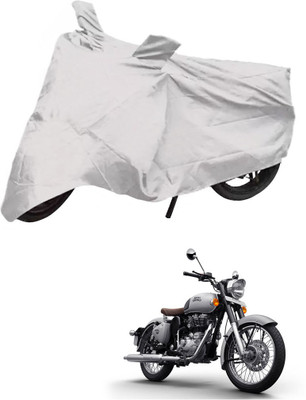 Deltakart Two Wheeler Cover for Royal Enfield(Classic 350, Silver)