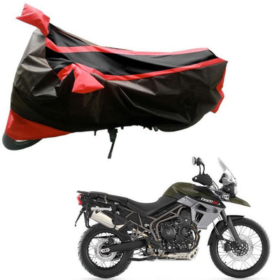 Purpleheart Two Wheeler Cover for Triumph(Tiger 800 XCA, Black, Red)