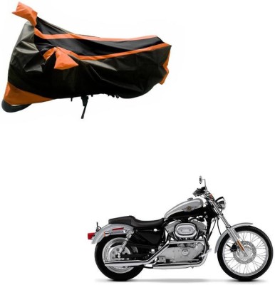 Purpleheart Two Wheeler Cover for Harley Davidson(XL 883, Black, Orange)