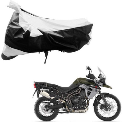 Purpleheart Two Wheeler Cover for Triumph(Tiger 800 XCA, Black, Silver)