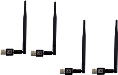 

Etake (Pack of 4) Wifi Antenna Dongle Connector 802.11n Wi Fi 2.4GHz Wireless LAN Network Card External All PC Desktop And Laptop USB Adapter(Black)
