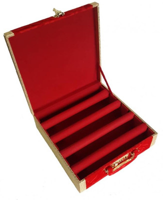 

Haryana Craft Red And makeup kit, bangles box, vanity box Vanity Box(Red, golden)