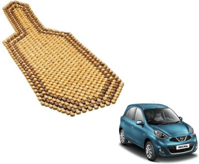 MOCKHE Wooden Bead Seating Pad For  Nissan Micra(Car Seats Beige)