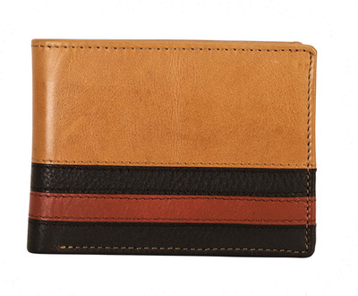 

LOUIS STITCH Men Brown Genuine Leather Wallet(8 Card Slots), Soft brown