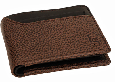 LOUIS STITCH Men Brown Genuine Leather Wallet(8 Card Slots)
