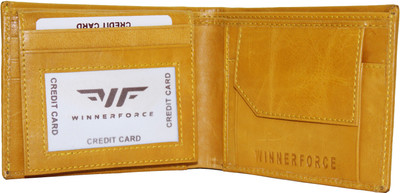 

Winner Force Men Yellow Genuine Leather Wallet(7 Card Slots)