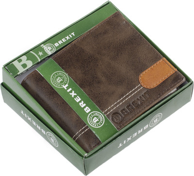 

Brexit Men Brown Artificial Leather Wallet(7 Card Slots)