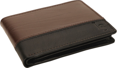 

LOUIS STITCH Men Brown Genuine Leather Wallet(8 Card Slots), Dual tone brown and black