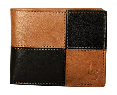 

LOUIS STITCH Men Brown Genuine Leather Wallet(8 Card Slots), Dual tone brown and black