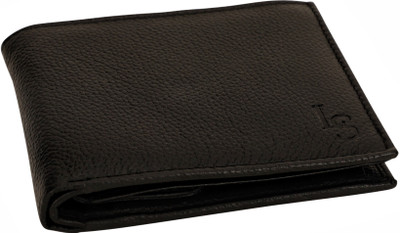 

LOUIS STITCH Men Black Genuine Leather Wallet(12 Card Slots), Jet black