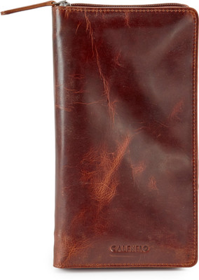

Calfnero Men Brown Genuine Leather Wallet(1 Card Slot), Tan
