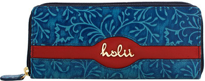 

Holii Women Casual Blue Genuine Leather Wallet(12 Card Slots)
