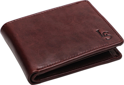 

LOUIS STITCH Men Formal Brown Genuine Leather Wallet(8 Card Slots), Rich maroonized brown