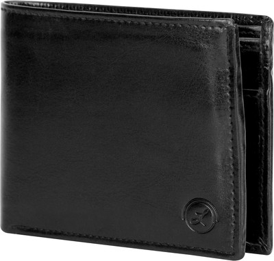 

LIMERENCE Men Black Genuine Leather Wallet(7 Card Slots)