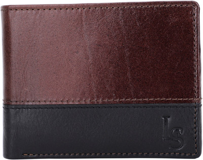 

LOUIS STITCH Men Brown Genuine Leather Wallet(8 Card Slots), Dual tone brown and black
