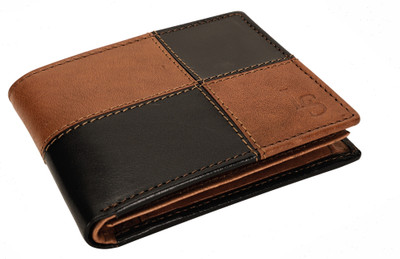 

LOUIS STITCH Men Brown Genuine Leather Wallet(8 Card Slots), Dual tone brown and black