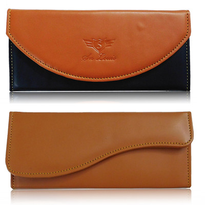 

SN LOUIS Women Casual Multicolor Artificial Leather Wallet(10 Card Slots), Tan
