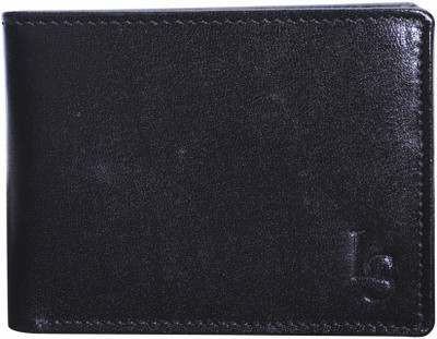 

LOUIS STITCH Men Black Genuine Leather Wallet(8 Card Slots), Shiny jet black