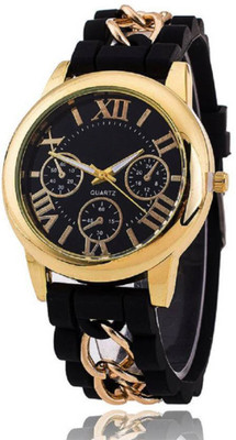 

Musket Chain With Silicon Strap Analouge Watch For Woman And Girls Watch - For Women