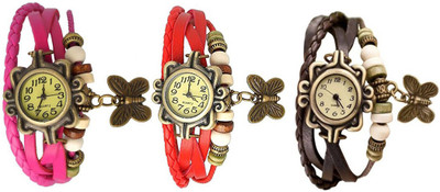 

OpenDeal Stylish Leather Butterfly New Fashion BD0050 Watch - For Women